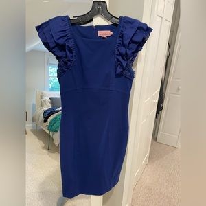 Ted Baker blue ruffle sleeve mini dress size 4